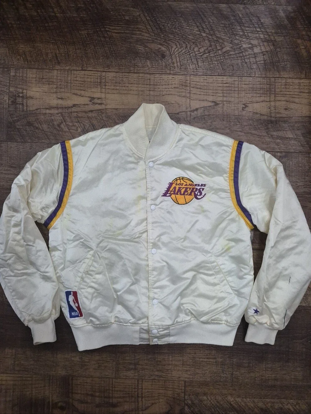 Vintage Rare 90's Men's Starter Los Angeles Lakers NBA Bomber Jacket Size Large